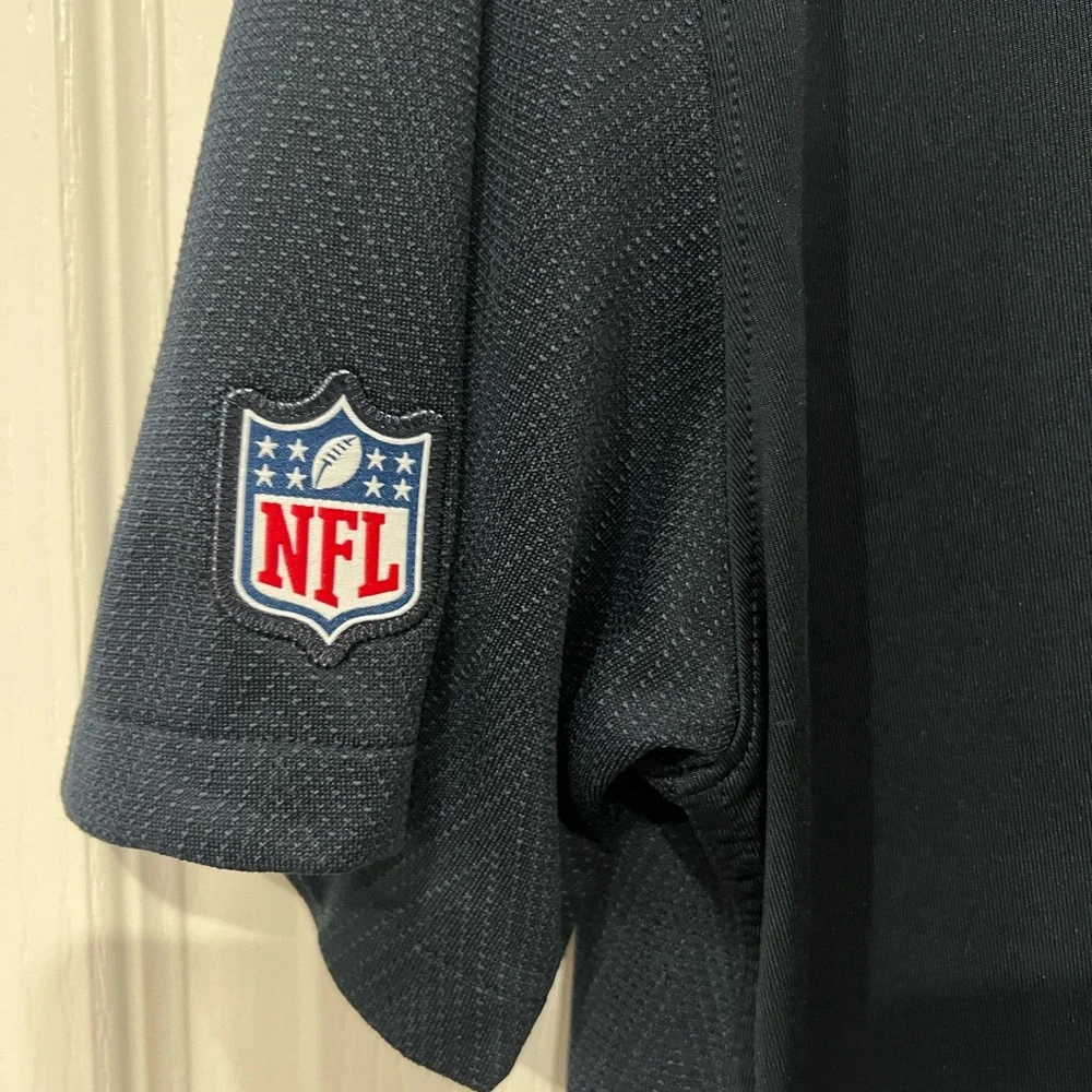 Nike Men's Texans Navy Blue and Red Polo Shirt - *Houston Texans *   Size: Large